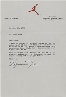 Michael Jordan Signed Personal Letter To Chuck Daly On Jordan Letterhead With Envelope Included (PSA/DNA)